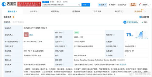 東華軟件在通州設立科技服務新主體，注冊資本3000萬深耕技術推廣